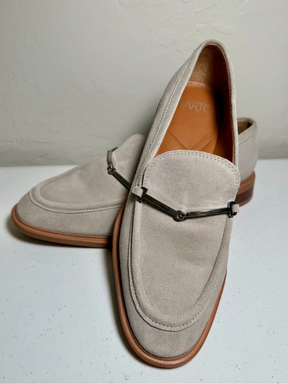 Women’s Suede Bit Loafers in Gray/Greige